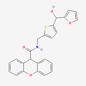 N-({5-[(furan-2-yl)(hydroxy)methyl]thiophen-2-yl}methyl)-9H-xanthene-9-carboxamide
