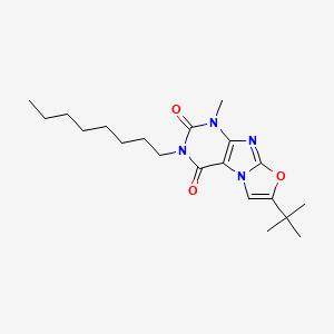 molecular formula C20H30N4O3 B6513725 7-tert-butyl-1-methyl-3-octyl-1H,2H,3H,4H-[1,3]oxazolo[3,2-g]purine-2,4-dione CAS No. 899738-05-7