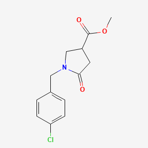 methyl 1-[(4-chlorophenyl)methyl]-5-oxopyrrolidine-3-carboxylate