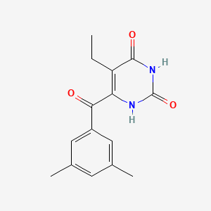 molecular formula C15H16N2O3 B6513761 6-(3,5-dimethylbenzoyl)-5-ethyl-1,2,3,4-tetrahydropyrimidine-2,4-dione CAS No. 171048-67-2