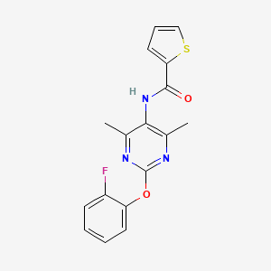 molecular formula C17H14FN3O2S B6513766 N-[2-(2-fluorophenoxy)-4,6-dimethylpyrimidin-5-yl]thiophene-2-carboxamide CAS No. 1788676-30-1