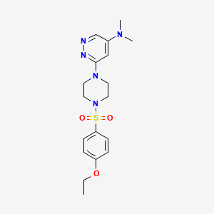 molecular formula C18H25N5O3S B6513772 6-[4-(4-ethoxybenzenesulfonyl)piperazin-1-yl]-N,N-dimethylpyridazin-4-amine CAS No. 1797330-15-4