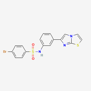 4-bromo-N-(3-{imidazo[2,1-b][1,3]thiazol-6-yl}phenyl)benzene-1-sulfonamide