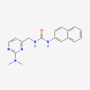 molecular formula C18H19N5O B6513858 3-{[2-(dimethylamino)pyrimidin-4-yl]methyl}-1-(naphthalen-2-yl)urea CAS No. 1795190-70-3