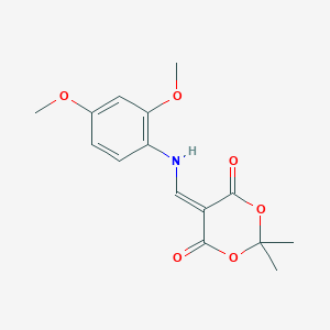 molecular formula C15H17NO6 B6513870 5-{[(2,4-dimethoxyphenyl)amino]methylidene}-2,2-dimethyl-1,3-dioxane-4,6-dione CAS No. 148018-39-7