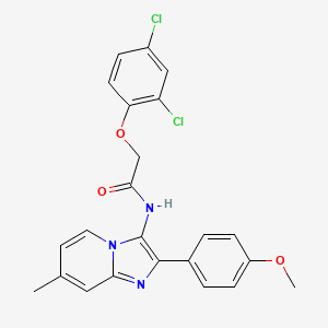 molecular formula C23H19Cl2N3O3 B6513890 2-(2,4-dichlorophenoxy)-N-[2-(4-methoxyphenyl)-7-methylimidazo[1,2-a]pyridin-3-yl]acetamide CAS No. 850931-57-6