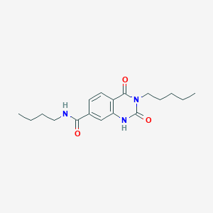 molecular formula C18H25N3O3 B6513905 N-butyl-2,4-dioxo-3-pentyl-1,2,3,4-tetrahydroquinazoline-7-carboxamide CAS No. 892263-02-4