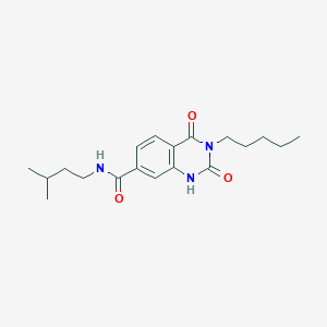 molecular formula C19H27N3O3 B6513926 N-(3-methylbutyl)-2,4-dioxo-3-pentyl-1,2,3,4-tetrahydroquinazoline-7-carboxamide CAS No. 892263-90-0