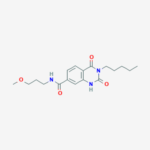 molecular formula C18H25N3O4 B6513931 N-(3-methoxypropyl)-2,4-dioxo-3-pentyl-1,2,3,4-tetrahydroquinazoline-7-carboxamide CAS No. 892264-06-1