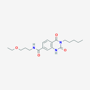 molecular formula C19H27N3O4 B6513939 N-(3-ethoxypropyl)-2,4-dioxo-3-pentyl-1,2,3,4-tetrahydroquinazoline-7-carboxamide CAS No. 892264-38-9