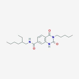 molecular formula C22H33N3O3 B6513953 N-(2-ethylhexyl)-2,4-dioxo-3-pentyl-1,2,3,4-tetrahydroquinazoline-7-carboxamide CAS No. 892264-86-7