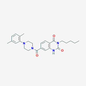 molecular formula C26H32N4O3 B6513985 7-[4-(2,5-dimethylphenyl)piperazine-1-carbonyl]-3-pentyl-1,2,3,4-tetrahydroquinazoline-2,4-dione CAS No. 892266-60-3