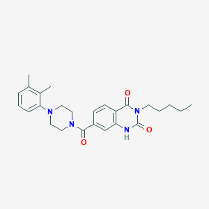 molecular formula C26H32N4O3 B6513987 7-[4-(2,3-dimethylphenyl)piperazine-1-carbonyl]-3-pentyl-1,2,3,4-tetrahydroquinazoline-2,4-dione CAS No. 892266-68-1
