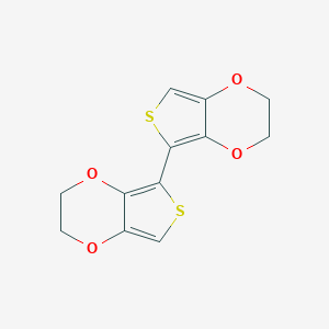 molecular formula C12H10O4S2 B065140 2,2',3,3'-四氢-5,5'-联噻吩[3,4-b][1,4]二氧杂环 CAS No. 195602-17-6