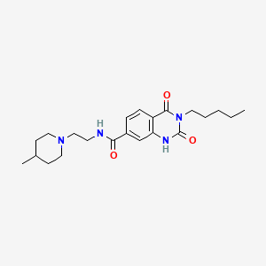 N-[2-(4-methylpiperidin-1-yl)ethyl]-2,4-dioxo-3-pentyl-1,2,3,4-tetrahydroquinazoline-7-carboxamide