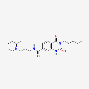 N-[3-(2-ethylpiperidin-1-yl)propyl]-2,4-dioxo-3-pentyl-1,2,3,4-tetrahydroquinazoline-7-carboxamide