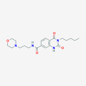 molecular formula C21H30N4O4 B6514025 N-[3-(morpholin-4-yl)propyl]-2,4-dioxo-3-pentyl-1,2,3,4-tetrahydroquinazoline-7-carboxamide CAS No. 892267-40-2