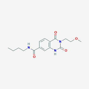 molecular formula C16H21N3O4 B6514042 N-butyl-3-(2-methoxyethyl)-2,4-dioxo-1,2,3,4-tetrahydroquinazoline-7-carboxamide CAS No. 892269-25-9