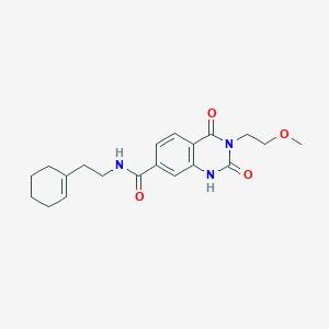 molecular formula C20H25N3O4 B6514047 N-[2-(cyclohex-1-en-1-yl)ethyl]-3-(2-methoxyethyl)-2,4-dioxo-1,2,3,4-tetrahydroquinazoline-7-carboxamide CAS No. 892269-40-8