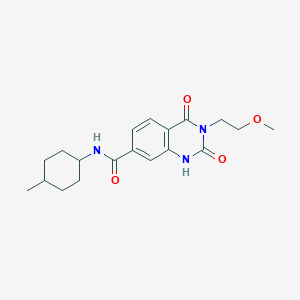 molecular formula C19H25N3O4 B6514054 3-(2-methoxyethyl)-N-(4-methylcyclohexyl)-2,4-dioxo-1,2,3,4-tetrahydroquinazoline-7-carboxamide CAS No. 892270-80-3