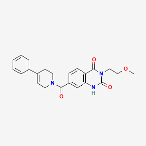 molecular formula C23H23N3O4 B6514066 3-(2-methoxyethyl)-7-(4-phenyl-1,2,3,6-tetrahydropyridine-1-carbonyl)-1,2,3,4-tetrahydroquinazoline-2,4-dione CAS No. 950265-68-6