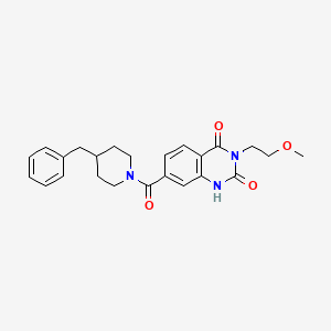 molecular formula C24H27N3O4 B6514079 7-(4-benzylpiperidine-1-carbonyl)-3-(2-methoxyethyl)-1,2,3,4-tetrahydroquinazoline-2,4-dione CAS No. 892271-90-8