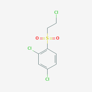 molecular formula C8H7Cl3O2S B065141 2,4-Dichloro-1-[(2-chloroethyl)sulfonyl]benzene CAS No. 175203-30-2