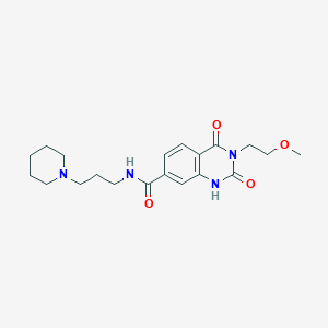 molecular formula C20H28N4O4 B6514126 3-(2-methoxyethyl)-2,4-dioxo-N-[3-(piperidin-1-yl)propyl]-1,2,3,4-tetrahydroquinazoline-7-carboxamide CAS No. 892273-26-6