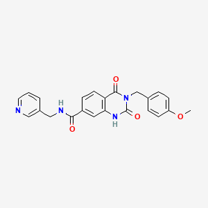 molecular formula C23H20N4O4 B6514130 3-[(4-methoxyphenyl)methyl]-2,4-dioxo-N-[(pyridin-3-yl)methyl]-1,2,3,4-tetrahydroquinazoline-7-carboxamide CAS No. 892273-90-4