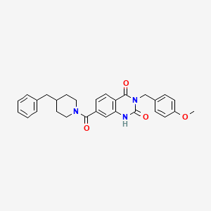 molecular formula C29H29N3O4 B6514176 7-(4-benzylpiperidine-1-carbonyl)-3-[(4-methoxyphenyl)methyl]-1,2,3,4-tetrahydroquinazoline-2,4-dione CAS No. 892277-13-3