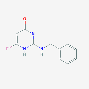 molecular formula C11H10FN3O B065142 6-Fluoro-2-[(phenylmethyl)amino]-4(1H)-pyrimidinone CAS No. 189003-13-2