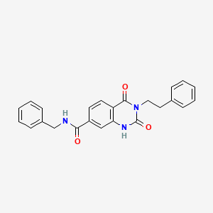 N-benzyl-2,4-dioxo-3-(2-phenylethyl)-1,2,3,4-tetrahydroquinazoline-7-carboxamide