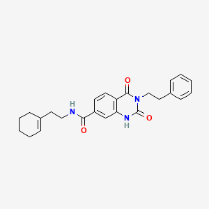 molecular formula C25H27N3O3 B6514230 N-[2-(cyclohex-1-en-1-yl)ethyl]-2,4-dioxo-3-(2-phenylethyl)-1,2,3,4-tetrahydroquinazoline-7-carboxamide CAS No. 892279-17-3