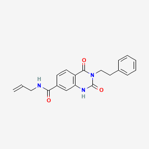molecular formula C20H19N3O3 B6514252 2,4-dioxo-3-(2-phenylethyl)-N-(prop-2-en-1-yl)-1,2,3,4-tetrahydroquinazoline-7-carboxamide CAS No. 892279-41-3