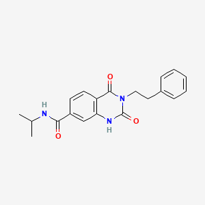 2,4-dioxo-3-(2-phenylethyl)-N-(propan-2-yl)-1,2,3,4-tetrahydroquinazoline-7-carboxamide