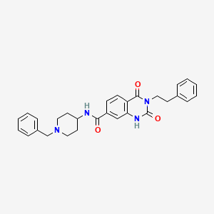molecular formula C29H30N4O3 B6514296 N-(1-benzylpiperidin-4-yl)-2,4-dioxo-3-(2-phenylethyl)-1,2,3,4-tetrahydroquinazoline-7-carboxamide CAS No. 892280-76-1