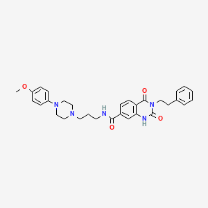 molecular formula C31H35N5O4 B6514302 N-{3-[4-(4-methoxyphenyl)piperazin-1-yl]propyl}-2,4-dioxo-3-(2-phenylethyl)-1,2,3,4-tetrahydroquinazoline-7-carboxamide CAS No. 892281-00-4