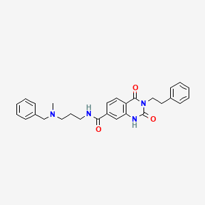 N-{3-[benzyl(methyl)amino]propyl}-2,4-dioxo-3-(2-phenylethyl)-1,2,3,4-tetrahydroquinazoline-7-carboxamide