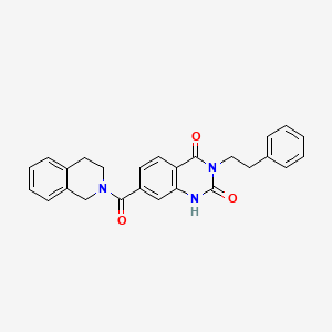 molecular formula C26H23N3O3 B6514322 3-(2-phenylethyl)-7-(1,2,3,4-tetrahydroisoquinoline-2-carbonyl)-1,2,3,4-tetrahydroquinazoline-2,4-dione CAS No. 892281-61-7