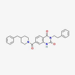 molecular formula C29H29N3O3 B6514333 7-(4-benzylpiperidine-1-carbonyl)-3-(2-phenylethyl)-1,2,3,4-tetrahydroquinazoline-2,4-dione CAS No. 892282-21-2