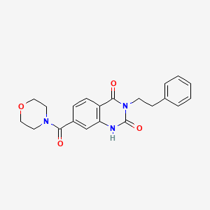 molecular formula C21H21N3O4 B6514372 7-(morpholine-4-carbonyl)-3-(2-phenylethyl)-1,2,3,4-tetrahydroquinazoline-2,4-dione CAS No. 892284-25-2