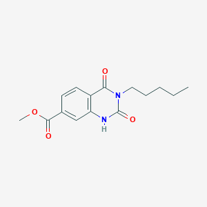 molecular formula C15H18N2O4 B6514392 methyl 2,4-dioxo-3-pentyl-1,2,3,4-tetrahydroquinazoline-7-carboxylate CAS No. 892287-65-9