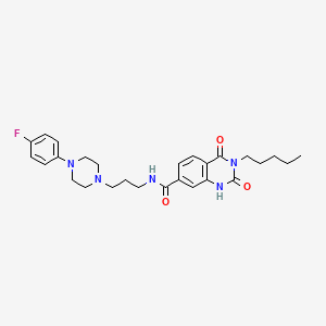molecular formula C27H34FN5O3 B6514397 N-{3-[4-(4-fluorophenyl)piperazin-1-yl]propyl}-2,4-dioxo-3-pentyl-1,2,3,4-tetrahydroquinazoline-7-carboxamide CAS No. 892288-53-8