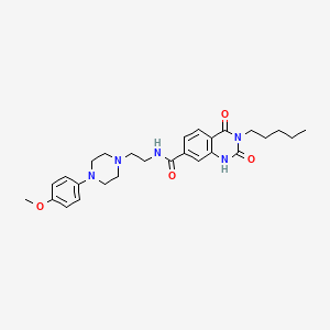 molecular formula C27H35N5O4 B6514408 N-{2-[4-(4-methoxyphenyl)piperazin-1-yl]ethyl}-2,4-dioxo-3-pentyl-1,2,3,4-tetrahydroquinazoline-7-carboxamide CAS No. 892288-37-8