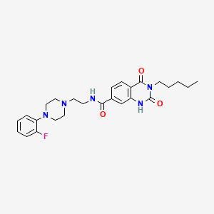 molecular formula C26H32FN5O3 B6514412 N-{2-[4-(2-fluorophenyl)piperazin-1-yl]ethyl}-2,4-dioxo-3-pentyl-1,2,3,4-tetrahydroquinazoline-7-carboxamide CAS No. 892288-77-6