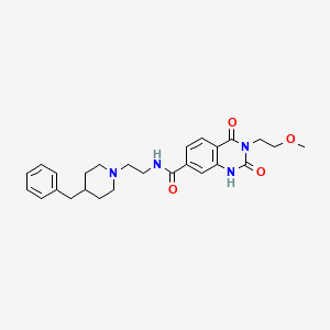 molecular formula C26H32N4O4 B6514428 N-[2-(4-benzylpiperidin-1-yl)ethyl]-3-(2-methoxyethyl)-2,4-dioxo-1,2,3,4-tetrahydroquinazoline-7-carboxamide CAS No. 892290-04-9