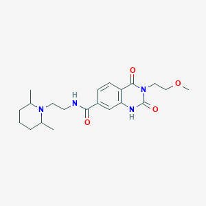 molecular formula C21H30N4O4 B6514435 N-[2-(2,6-dimethylpiperidin-1-yl)ethyl]-3-(2-methoxyethyl)-2,4-dioxo-1,2,3,4-tetrahydroquinazoline-7-carboxamide CAS No. 892290-28-7