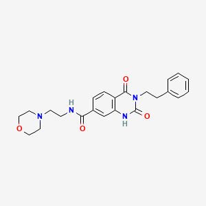 molecular formula C23H26N4O4 B6514445 N-[2-(morpholin-4-yl)ethyl]-2,4-dioxo-3-(2-phenylethyl)-1,2,3,4-tetrahydroquinazoline-7-carboxamide CAS No. 892290-84-5