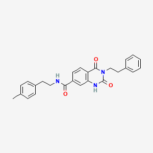 N-[2-(4-methylphenyl)ethyl]-2,4-dioxo-3-(2-phenylethyl)-1,2,3,4-tetrahydroquinazoline-7-carboxamide