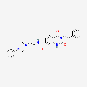 2,4-dioxo-3-(2-phenylethyl)-N-[2-(4-phenylpiperazin-1-yl)ethyl]-1,2,3,4-tetrahydroquinazoline-7-carboxamide